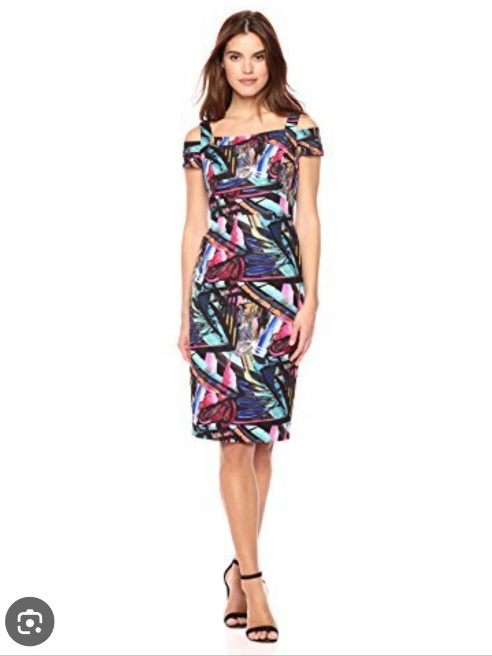 Nicole Miller ✨️ Multicolor Abstract Print Women's Dress Size 10